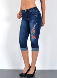 ESRA Caprijeans Damen Jeans Capri Hose günstig online kaufen