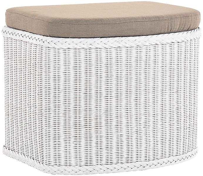 Krines Home Wäschetruhe Wäschekorb bauchig Sitz Truhe Sitzbank mit Deckel S günstig online kaufen