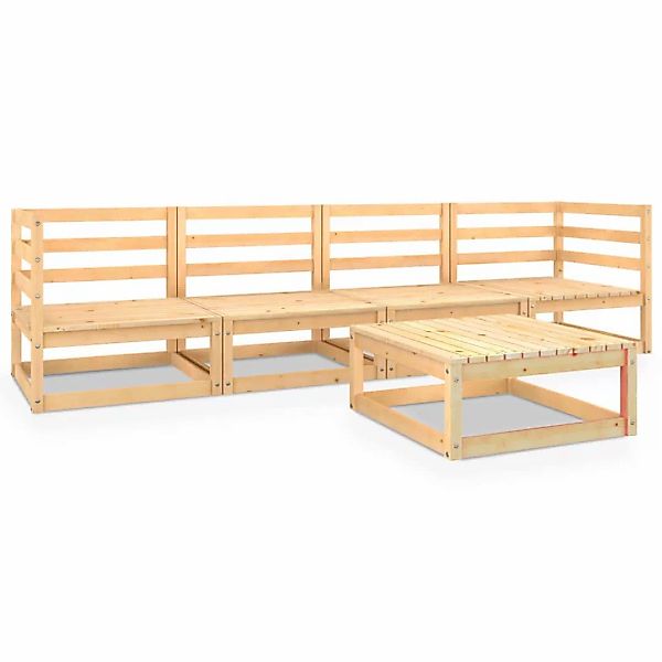 5-tlg. Garten-lounge-set Massivholz Kiefer günstig online kaufen