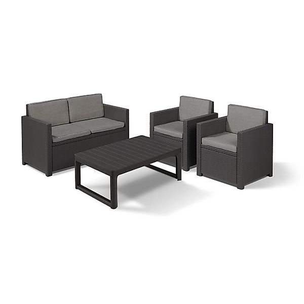 Keter Loungeset Victoria / Monaco Lounge Set, (Set, 4-tlg., inkl. Polsterau günstig online kaufen