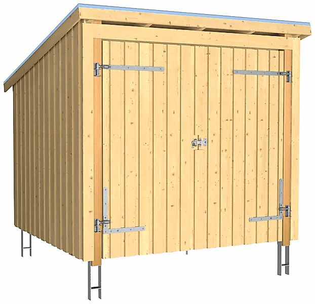 PLUS Gartenhaus "Nordic" Fahrradunterstand mit Doppeltür, inkl. Dachpappe/A günstig online kaufen