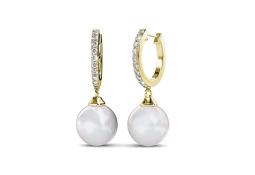 ROUGEMONT Perlenohrringe Extravagante Damen Perlen Creolen Ohrringe Hypoall günstig online kaufen