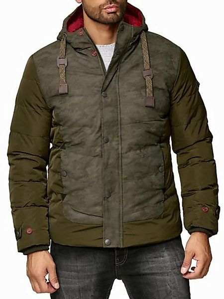 Reslad Winterjacke Herren Jacke Winter-Jacke Camouflage-Look mit Kapuze Män günstig online kaufen