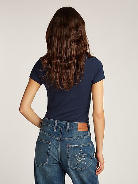 Tommy Jeans Curve Rundhalsshirt "Shirt TJW SLIM ESSENTIAL" in Großen Größen günstig online kaufen