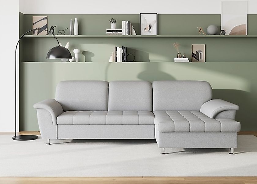 DOMO collection Ecksofa »Franzi Steppung im Sitzbereich B7T/H: 278/162/80 c günstig online kaufen