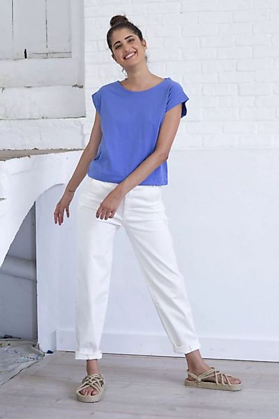 Hose Aus Bio Baumwolle - Ehime Twill Pants Natural Color - Weiß günstig online kaufen