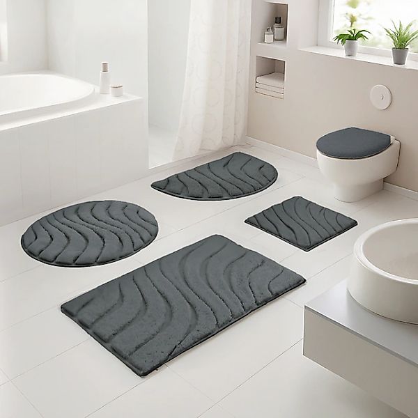 OTTO home Badematte »Levii, Badvorleger, Badezimmer Teppich, sehr weich«, r günstig online kaufen