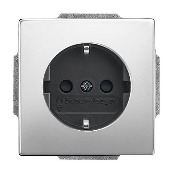 Busch-Jaeger SCHUKO Steckdosen-Einsatz edelstahl 2300 EUCB-866 - 2CKA002013 günstig online kaufen