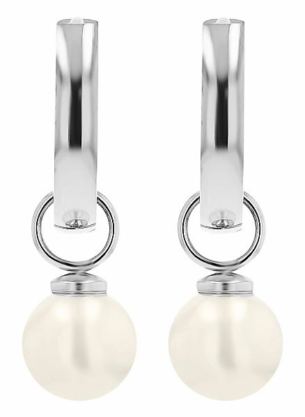 Adelia´s Klappcreolen "Damen Ohrringe – Klappcreole aus Edelstahl mit Perle günstig online kaufen