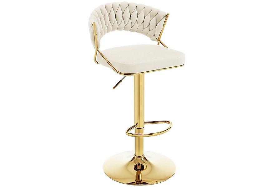 Woltu Barhocker (1 St), mit geflochtener Rückenlehne Fußstütze, Barstuhl Sa günstig online kaufen