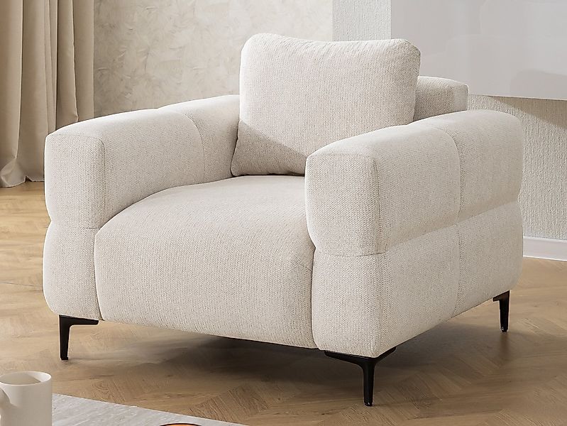 S-Style Möbel Sessel Cardea in Bubble-Optik aus weichem Strukturstoff mit h günstig online kaufen