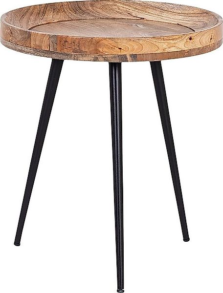 byLIVING Beistelltisch Ava, Massive runde Tischplatte, Durchmesser 38 oder günstig online kaufen