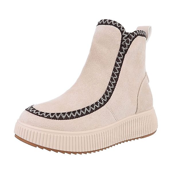 Ital-Design Damen Freizeit Plateaustiefelette (87214686) Flach günstig online kaufen