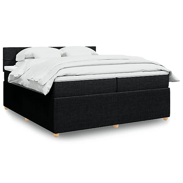 vidaXL Boxspringbett mit Matratze Schwarz 200x200 cm Stoff 3289865 günstig online kaufen