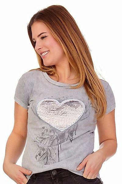 Hangowear Trachtenshirt Trachtenshirt Damen - ESMERALDA - grau günstig online kaufen