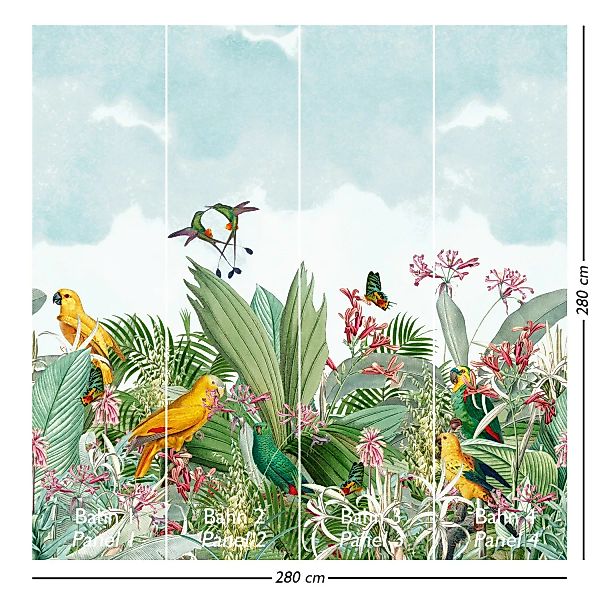Lilli B. Fototapete Tropen 2,80  x2,80 m Mehrfarbig Natur FSC® günstig online kaufen