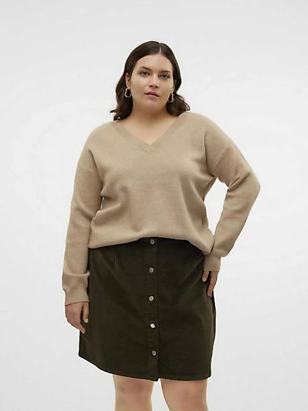 Vero Moda Curve Strickpullover VMCGOLD (1-tlg) Plain/ohne Details günstig online kaufen