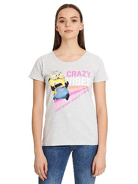Minions No Idea Damen T-Shirt grau meliert günstig online kaufen