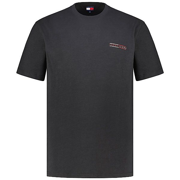 Tommy Jeans T-Shirt mit Label-Print Farbe schwarz Größe: 6XL günstig online kaufen