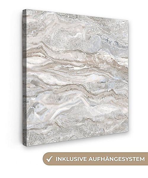 OneMillionCanvasses® Leinwandbild Marmor - Textur - Grau, Fotodruck (1 St), günstig online kaufen