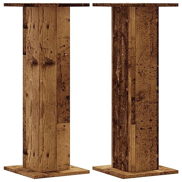 vidaXL Blumenständer Pflanzenständer 2 Stk. Altholz-Optik günstig online kaufen