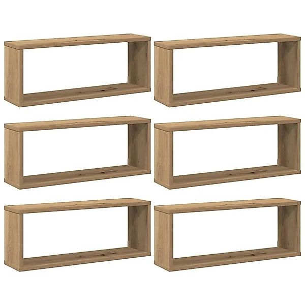 vidaXL Wandregale 6 Stk Artisan-Eiche 60x15x23 cm Holzwerkstoff 856591 günstig online kaufen