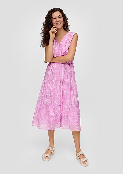s.Oliver Maxikleid Gemustertes Kleid aus Viskosemix günstig online kaufen