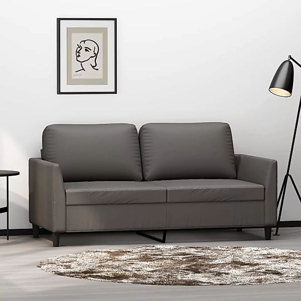 Vidaxl 2-sitzer-sofa Grau 140 Cm Kunstleder günstig online kaufen