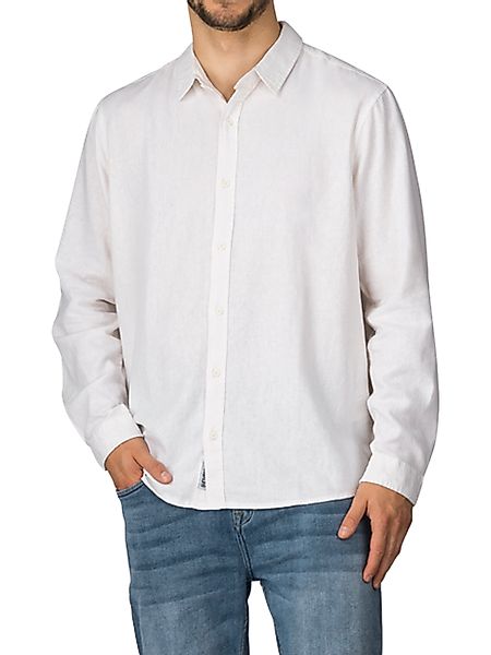 riverso Langarmhemd riverso Herren Leinen Hemd günstig online kaufen