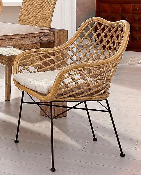 Home affaire Rattanstuhl () 1 Stk.ohne Sitzkissen günstig online kaufen