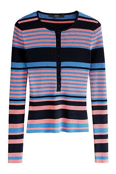 Next Rundhalspullover Gerippter Henleypullover (1-tlg) günstig online kaufen