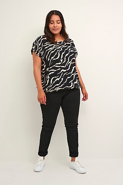 KAFFE Curve Kurzarmbluse Kurzarm-Bluse KCsonna Große günstig online kaufen
