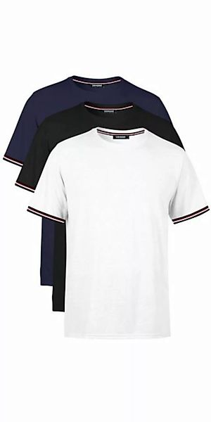 COMEOR T-Shirt Basic Herren Kurzarm Rundhalls (Packung, 3-tlg) mit gestreif günstig online kaufen