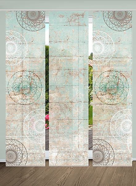 HOME in green Schiebegardine »MANDRIGA« Paneelwagen 3 Stk. tlg. SET DIGITAL günstig online kaufen