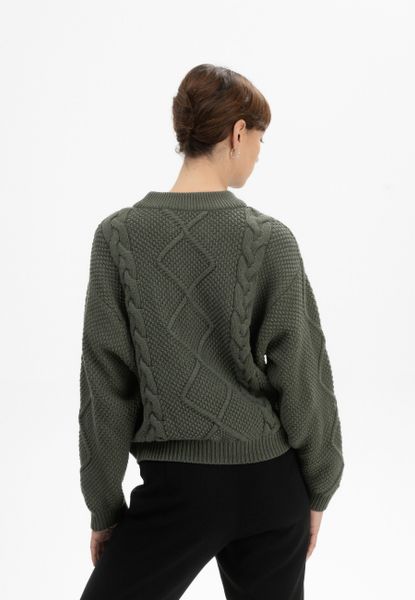 MELA Strickpullover Damen Zopfmuster Strickpullover SAMAIRA günstig online kaufen