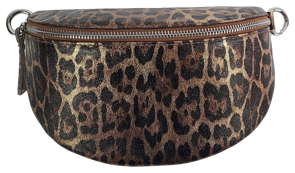 Einkaufszauber Gürteltasche Echt Leder Gürteltasche Leopard, günstig online kaufen