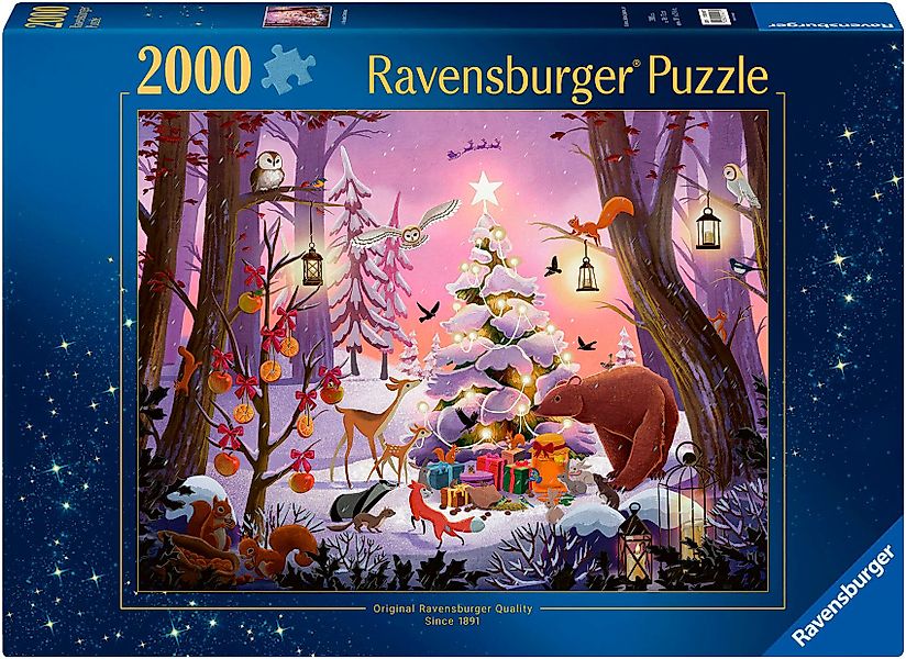 Ravensburger Puzzle Weihnachten im Wald, 2000 günstig online kaufen
