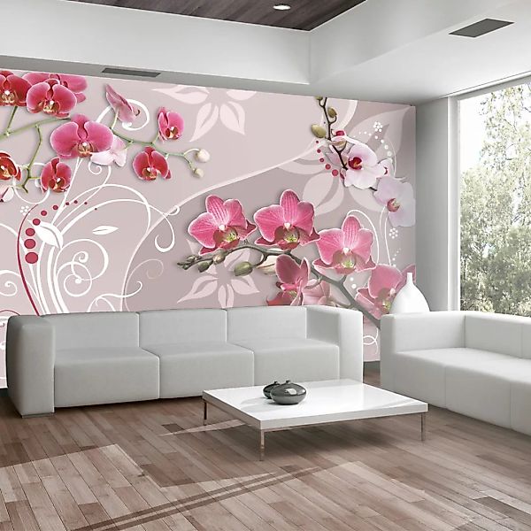 Fototapete - Flight of pink orchids günstig online kaufen