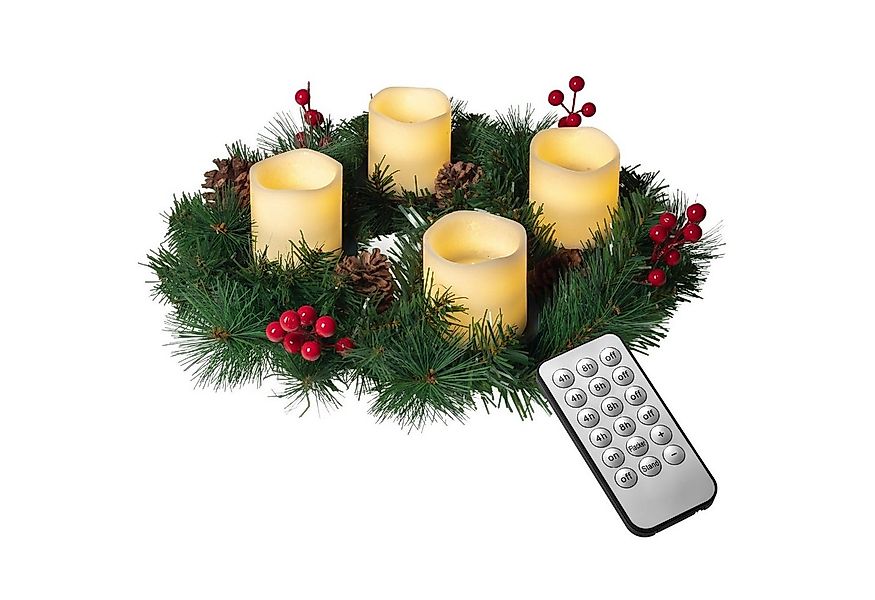 IC Winterworld Adventskranz Künstlicher Adventskranz Ø 45 cm mit 4 LED Kerz günstig online kaufen
