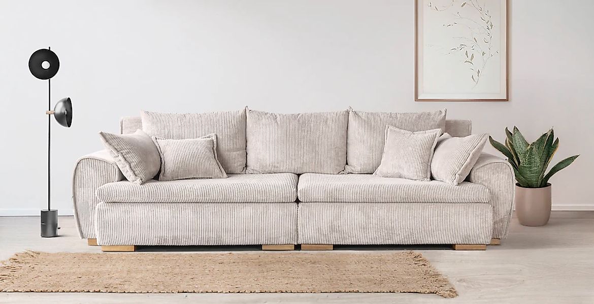 Home affaire Big-Sofa "Katja", Breite 275 cm, Cord-Bezug günstig online kaufen