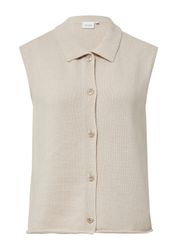 comma Funktionsweste Strickjacke Strickweste aus Baumwollmix günstig online kaufen