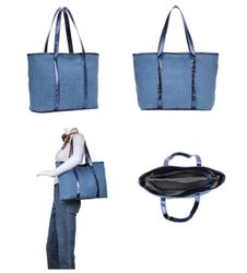 ITALYSHOP24 Schultertasche Damen Cordtasche Shopper Tote günstig online kaufen