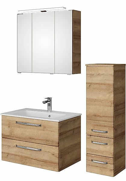 Saphir Badmöbel-Set »Badmöbel-Set Trentino 3-tlg Mineralmarmorwaschtisch,LE günstig online kaufen