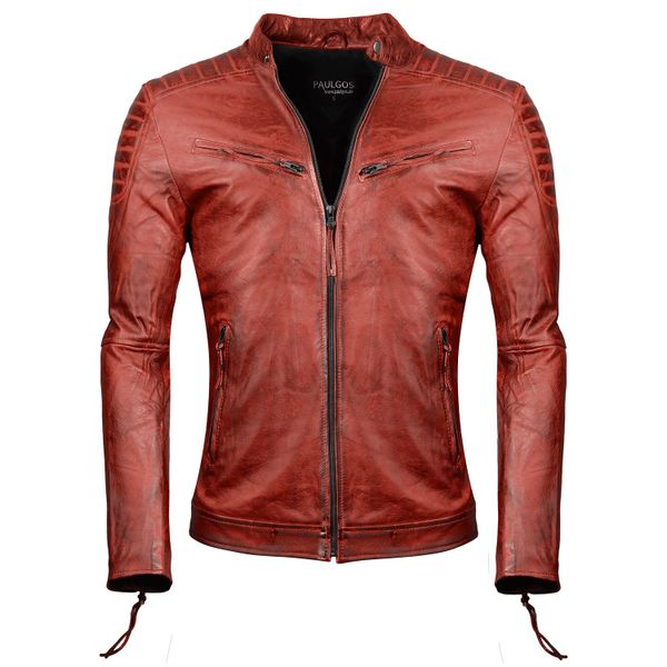 PAULGOS Lederjacke Herren Jacke Übergangsjacke Biker günstig online kaufen