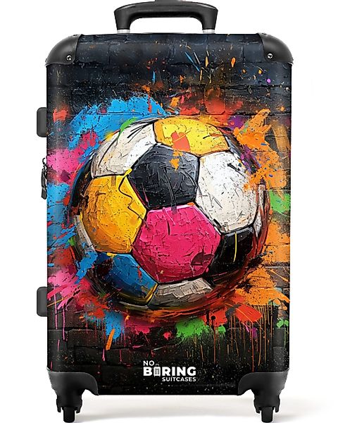 NoBoringSuitcases.com© Hartschalen-Trolley Graffiti-Fußball mit bunten Farb günstig online kaufen