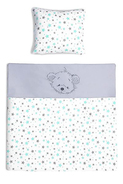 Amilian Babybettwäsche - Kinderwagenset mit Stickerei günstig online kaufen
