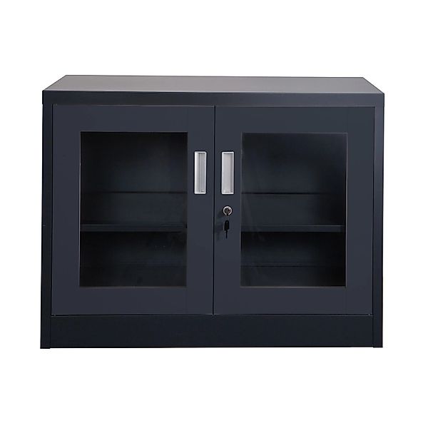 Jet-Line Stahlschrank Ufa in Anthrazit 68 x 40 x 90 cm mit Abschließbaren T günstig online kaufen
