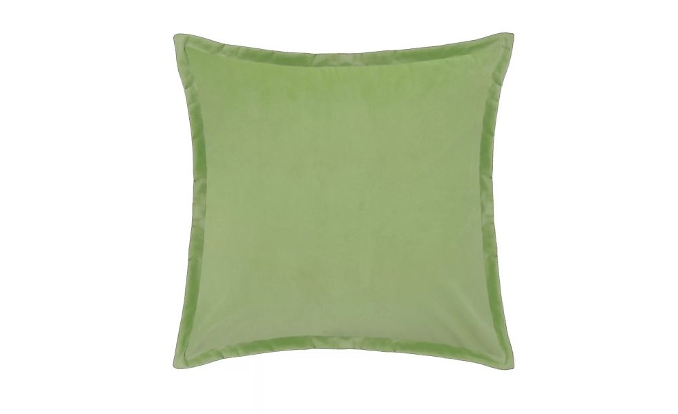 HOME STORY Kissen  Charlotte - grün - 100% Polyesterfüllung, 420gr. - 48 cm günstig online kaufen
