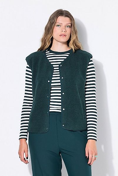 Studio Untold Steppweste Teddyweste cropped Druckknöpfe günstig online kaufen