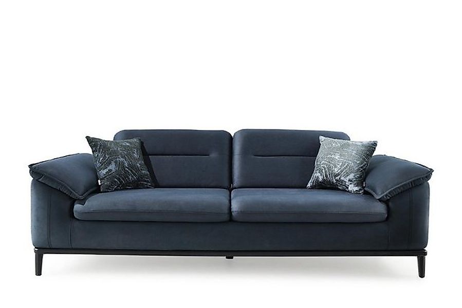 Xlmoebel Sofa Zeitgemäße blaue Sofagarnitur mit einem Dreisitzer, Stoffcouc günstig online kaufen